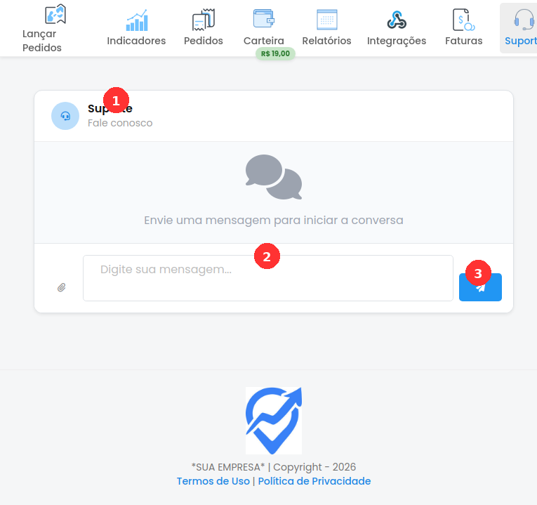 Chat no portal do cliente