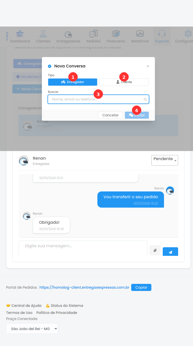 Modal Nova Conversa